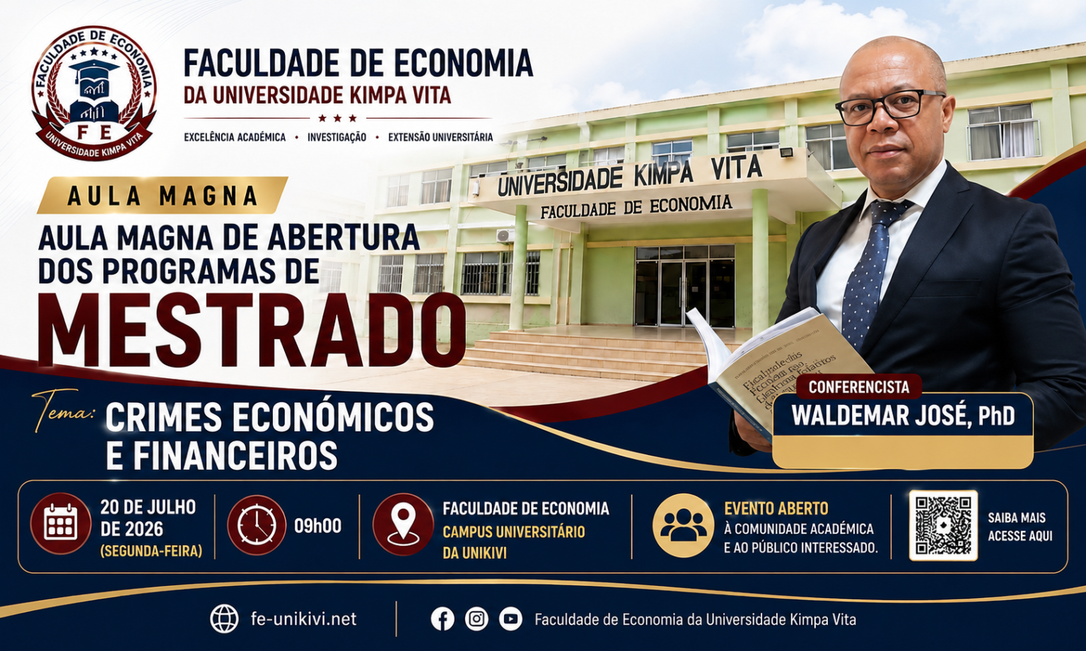 Faculdade de Economia realiza Aula Magna de Abertura dos Programas de Mestrado