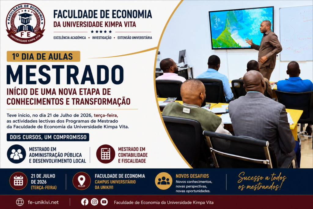 Primeiro dia de aulas marca o início das actividades académicas dos Programas de Mestrado na Faculdade de Economia