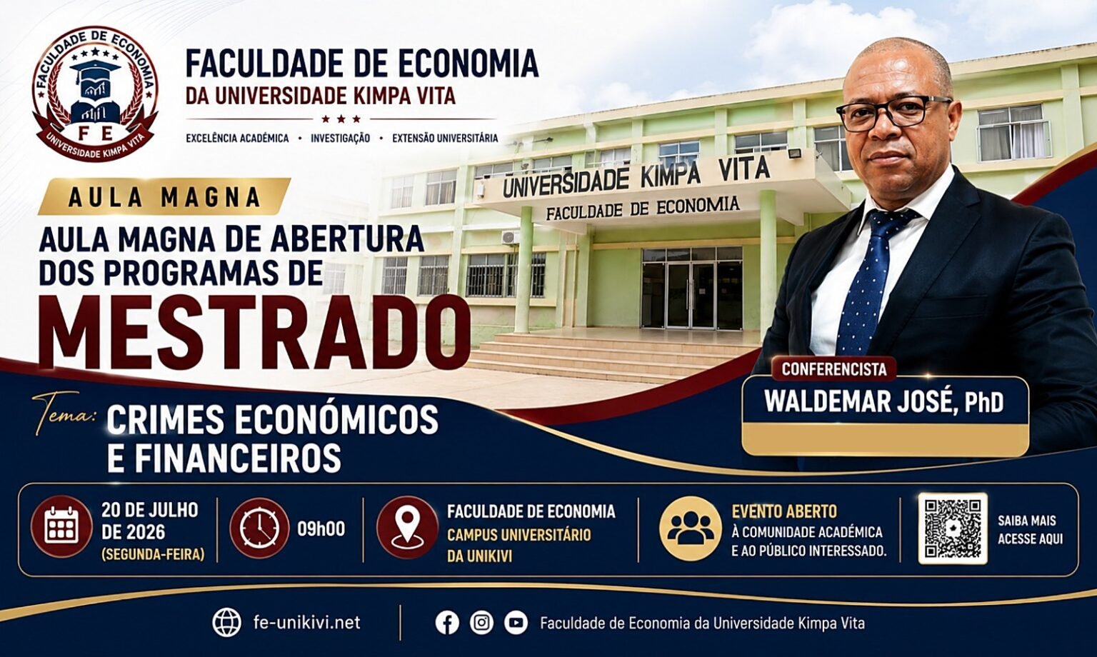 Faculdade de Economia realiza Aula Magna de Abertura dos Programas de Mestrado